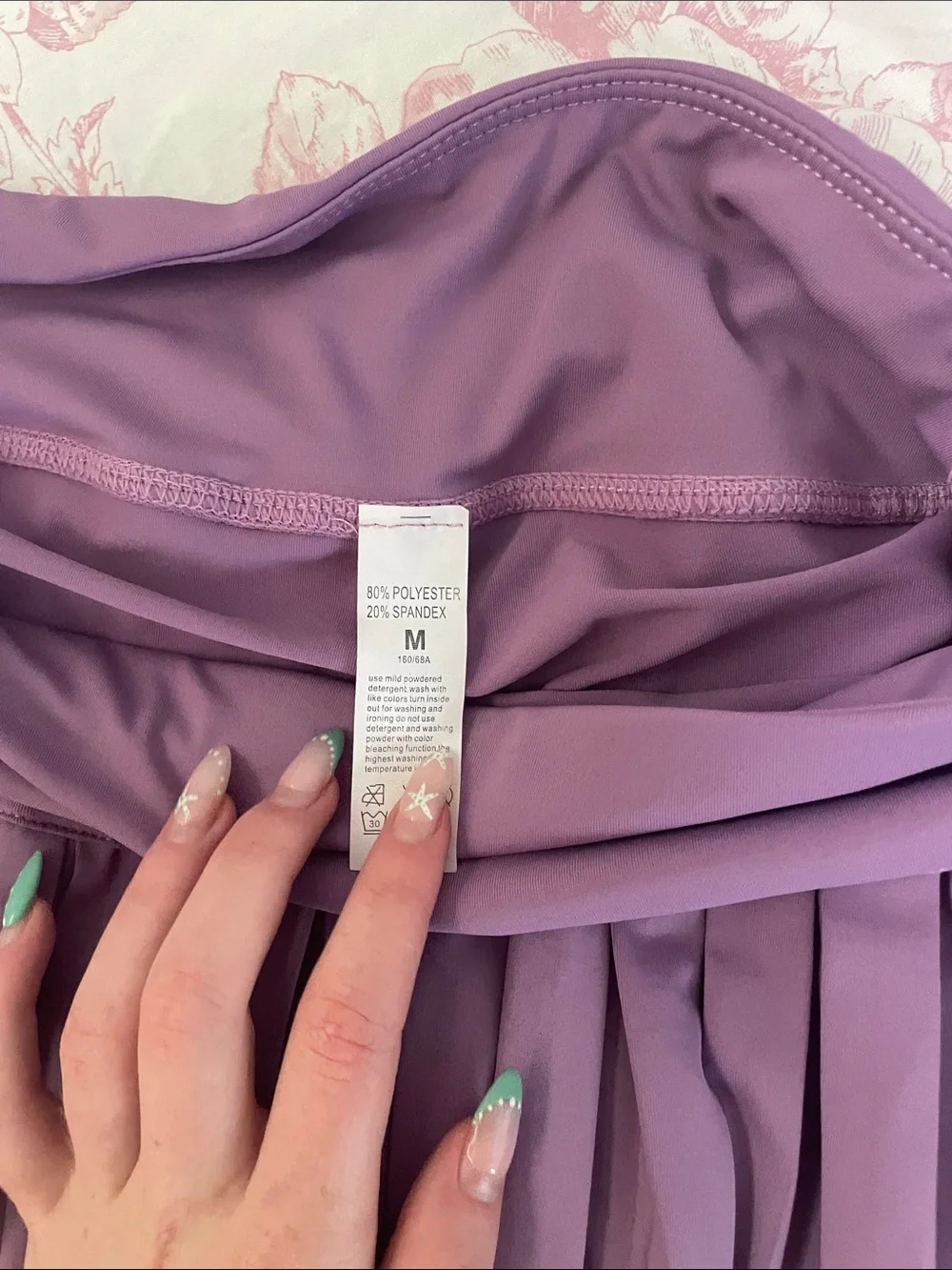 Pleated Athletic Skort in Lavender